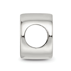 Sterling Silver Reflections Black Enameled Half Marathon Bead