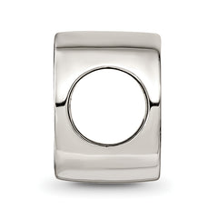 Sterling Silver Reflections Black Enameled Marathon Bead