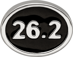 Sterling Silver Reflections Black Enameled Marathon Bead