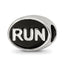 Sterling Silver Reflections Black Enameled Run Bead