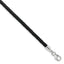 SS Reflections Black Leather Rh-plated 14in With 2in ext Choker/Wrap Bracelet