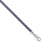 SS Reflections Purple Leather Rh-plated 14in With 2in ext Choker/Wrap Bracelet