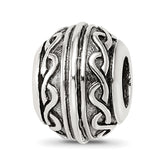Sterling Silver Reflections Antiqued Pattern Bead