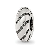 Sterling Silver Reflections Antiqued Swirl Pattern Bead