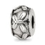 Sterling Silver Reflections Antiqued Butterfly Pattern Bead