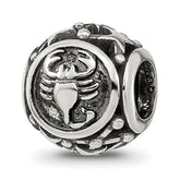 Sterling Silver Reflections Antiqued Zodiac Scorpio Bead