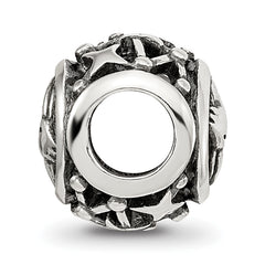 Sterling Silver Reflections Antiqued Zodiac Capricorn Bead