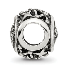 Sterling Silver Reflections Antiqued Zodiac Aquarius Bead