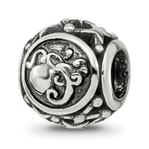 Sterling Silver Reflections Antiqued Zodiac Aquarius Bead