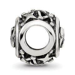 Sterling Silver Reflections Antiqued Zodiac Pisces Bead