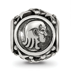 Sterling Silver Reflections Antiqued Zodiac Virgo Bead