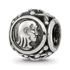Sterling Silver Reflections Antiqued Zodiac Virgo Bead