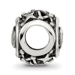 Sterling Silver Reflections Antiqued Zodiac Gemini Bead