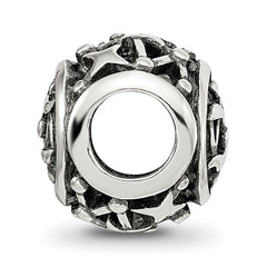 Sterling Silver Reflections Antiqued Zodiac Libra Bead