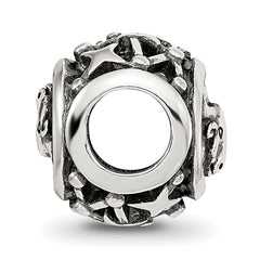 Sterling Silver Reflections Antiqued Zodiac Taurus Bead