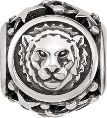 Sterling Silver Reflections Antiqued Zodiac Leo Bead