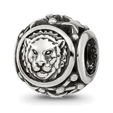 Sterling Silver Reflections Antiqued Zodiac Leo Bead