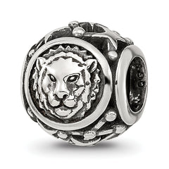 Sterling Silver Reflections Antiqued Zodiac Leo Bead