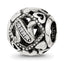 Sterling Silver Reflections CZ Letter N Bead