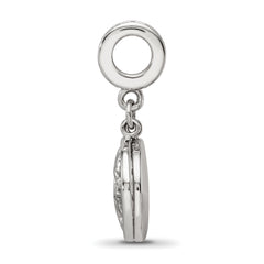 Sterling Silver Reflections Rhodium-plated Enamel CZ Sea Life Dangle Bead