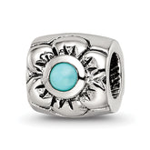 Sterling Silver Reflections Turquoise Bead