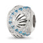 Sterling Silver Reflections Rhod-plated Blue Spinel & CZ Sea Shell Bead
