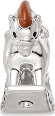 SS Reflections Rhod-plated Crystals Enamel Rocking Horse Bead