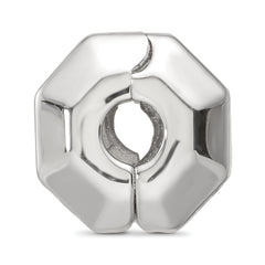 Sterling Silver Reflections Rhod-plated CZ Hinged Bead