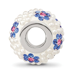SS Reflections Rhod-plated Preciosa Crystal & Imitation Pearl Bead