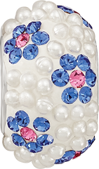 SS Reflections Rhod-plated Preciosa Crystal & Imitation Pearl Bead