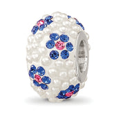 SS Reflections Rhod-plated Preciosa Crystal & Imitation Pearl Bead