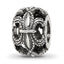 Sterling Silver Reflections Antiqued Fleur de Lis Bead