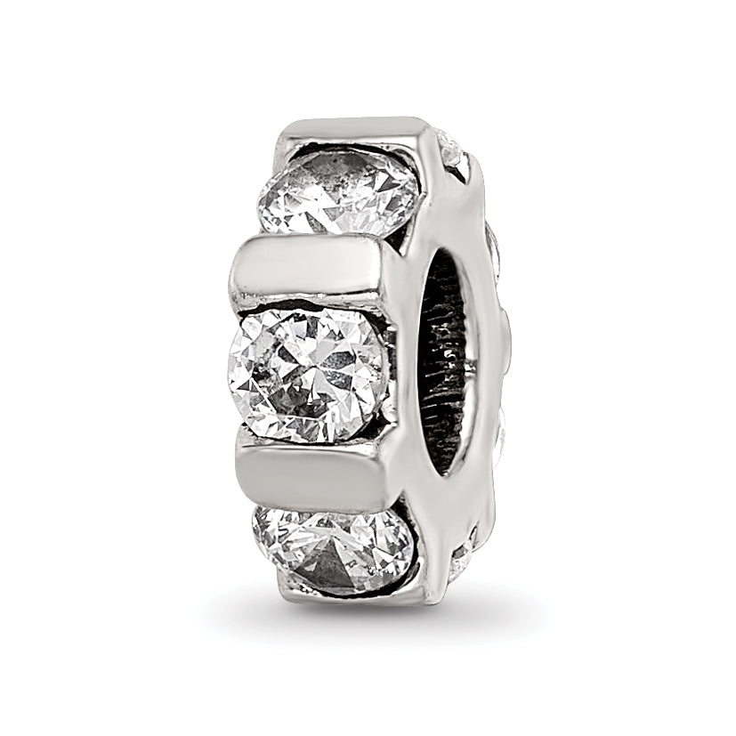 Sterling Silver Reflections CZ Bead