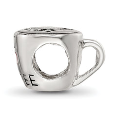 Sterling Silver Reflections Enamel I Heart Coffee Mug Bead