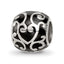 Sterling Silver Reflections Enamel Swirly Hearts Pattern Bead