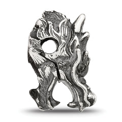 Sterling Silver Reflections Antiqued Chinese Dragon Hinged Bead