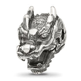 Sterling Silver Reflections Antiqued Chinese Dragon Hinged Bead