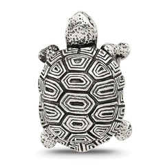 Sterling Silver Reflections Antiqued Tortoise Hinged Bead