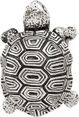 Sterling Silver Reflections Antiqued Tortoise Hinged Bead