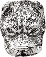 Sterling Silver Reflections Antiqued Pitbull Hinged Bead