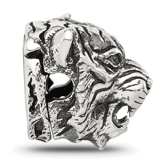 Sterling Silver Reflections Antiqued Tiger Hinged Bead
