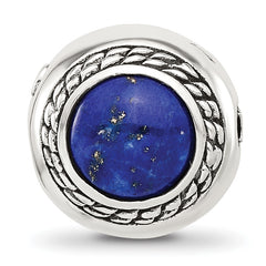 Sterling Silver Reflections Lapis Lazuli Lucky Stone Hinged Bead