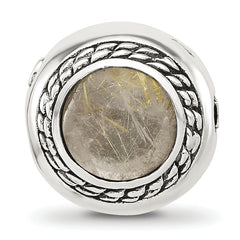 Sterling Silver Reflections Carnelian Stone Hinged Bead