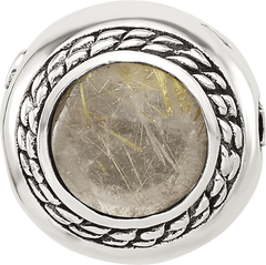 Sterling Silver Reflections Carnelian Stone Hinged Bead