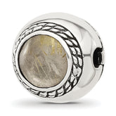 Sterling Silver Reflections Carnelian Stone Hinged Bead