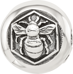 Sterling Silver Reflections Round Bee Hinged Bead