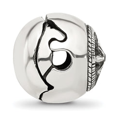 Sterling Silver Reflections Round Star Compass Hinged Bead