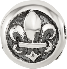 Sterling Silver Reflections Fleur-de-lis Hinged Bead