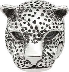 Sterling Silver Reflections Polished Jaguar Head Hinged Bead