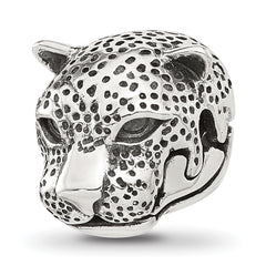 Sterling Silver Reflections Polished Jaguar Head Hinged Bead